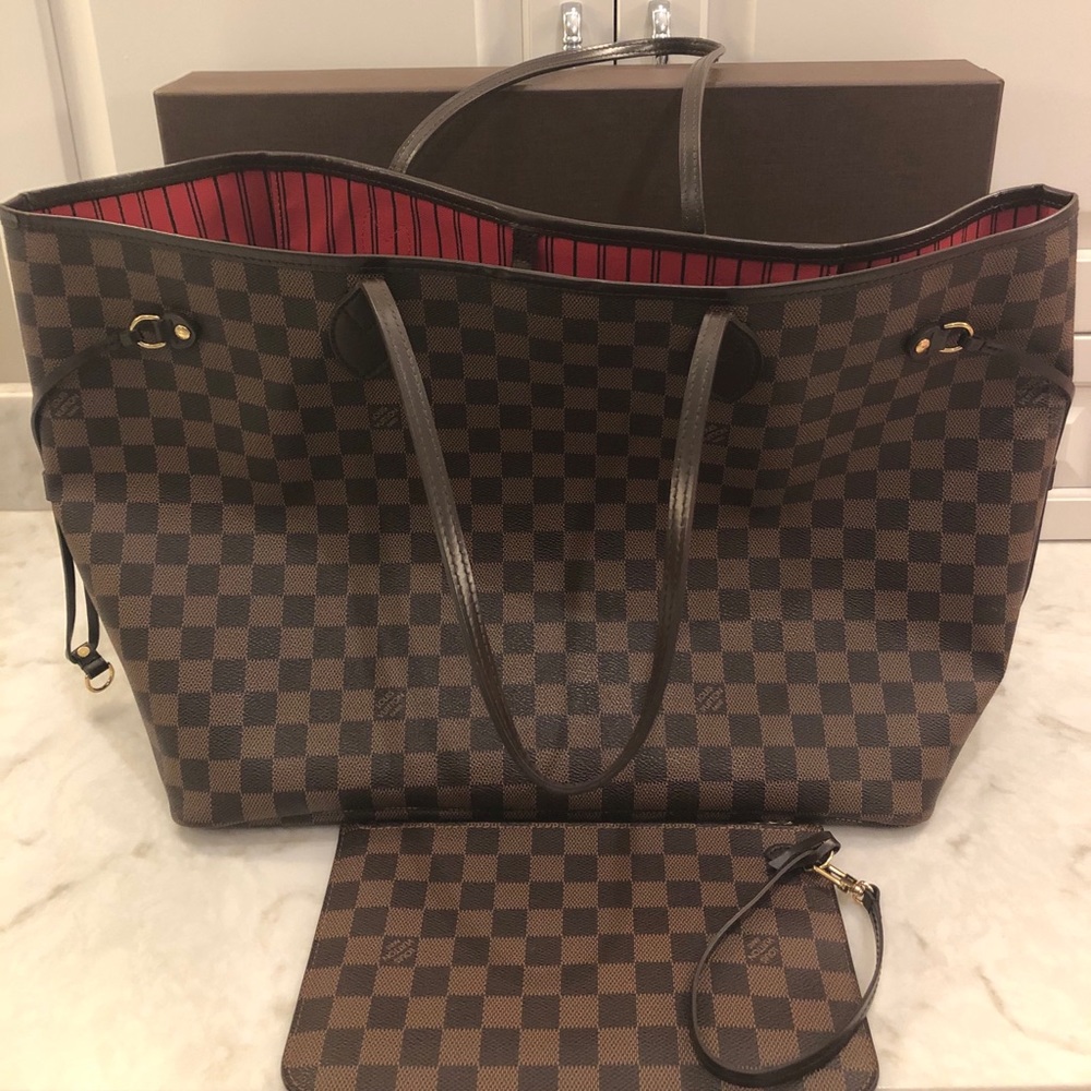 Louis Vuitton Neverfull GM Damier Ebene Full Set